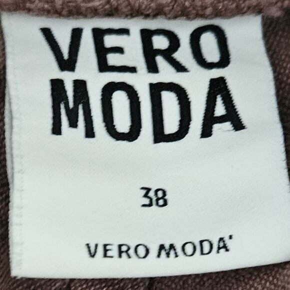 Vera Moda Brown New Rib Straight Pants Size 12 - Picture 3 of 4